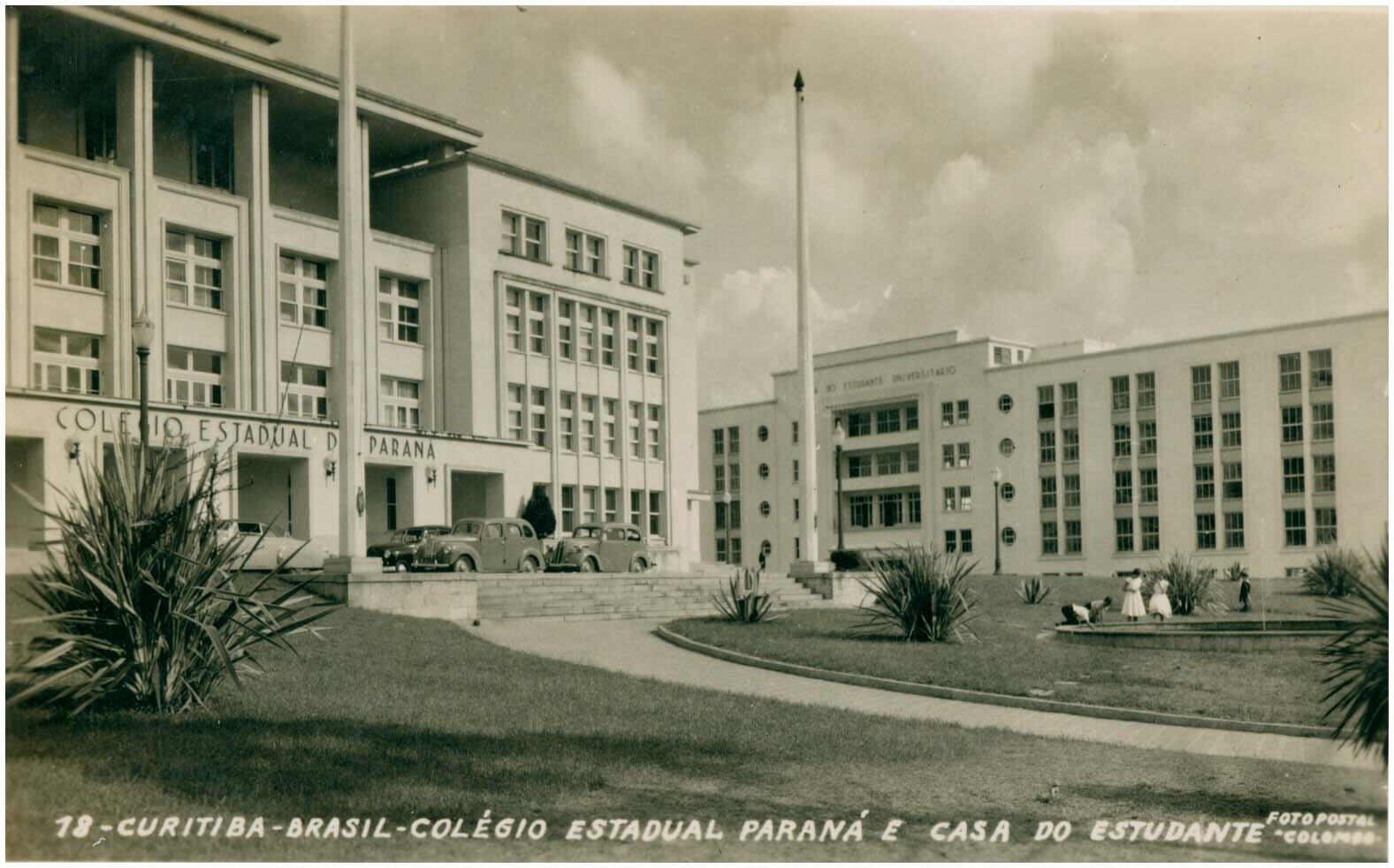 Entrada do Colégio Estadual do Paraná - Década de 1950