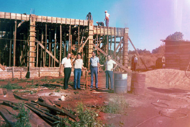 Construção do Seminário Santa Mônica, em Toledo - 1983