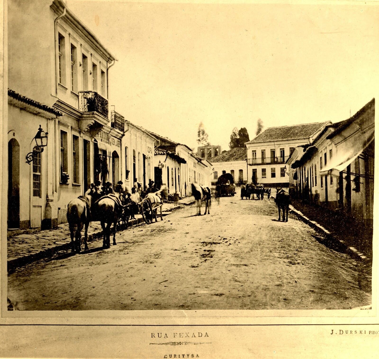 Rua José Bonifácio, em Curitiba - 1880