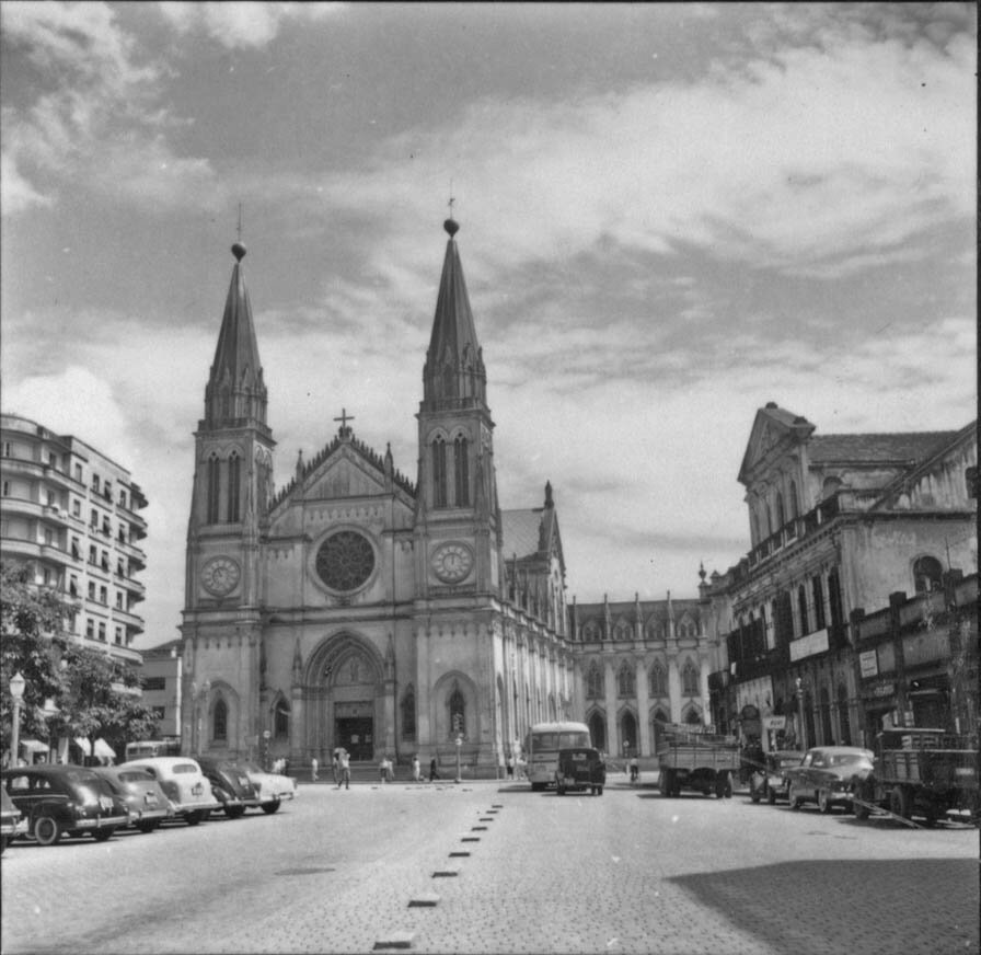 Praça Tiradentes, em Curitiba - 1959